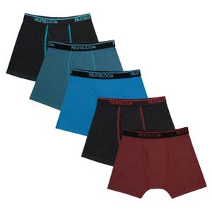 Fruit of the Loom boys And Toddler Boxer Briefs, Tag Free & Breathable Underwear, Assorted Color Multipacks M(8-10)