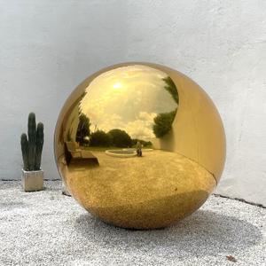 Gold Inflatable Mirror Ball, Reusable Large Event Decoration PVC Disco Ball, Bubble Balloon for Party, Concerts, Stage, Wedding Shows(1 Pcs, 1m/39.4in)