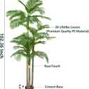 AnTing 8.5ft Tall Triple Golden Cane Palm Artificial Tree Palm Silk Tree in Plastic Sturdy Pot Large Fake Tropical Palm Plant for Indoor Outdoor Office House Living Room Home Decor