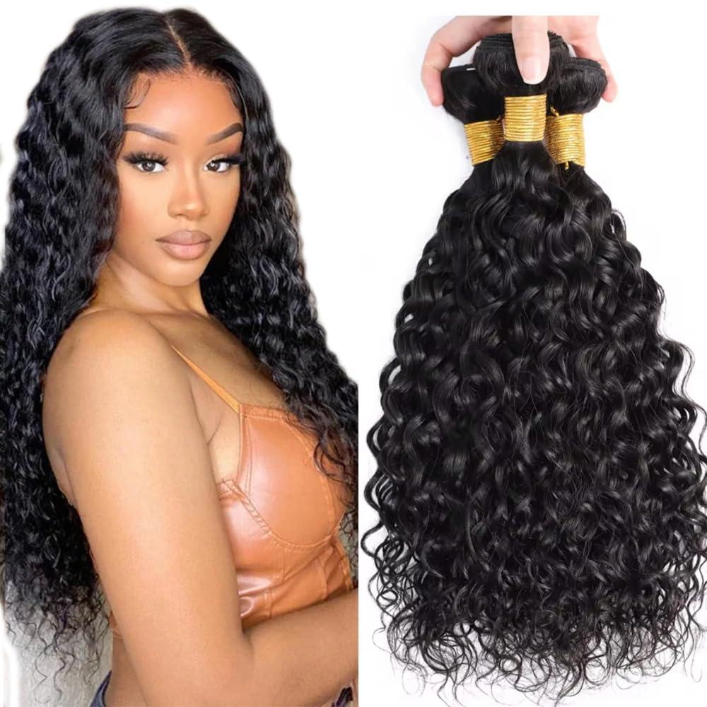 Afro Kinky Curly Human Hair Bundles 34 34 34 Inch Natural Black Double Weft Remy Hair Extensions Raw Curly Wave Bundles Human Hair Daily Wear Soft And Healthy