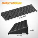 Nilight 3.6" Rise Curb Ramps, Heavy Duty Rubber Driveway Threshold Shed Ramp for Sidewalk Cars Lawn Mower Wheelchairs Motorcycles, 3300lbs Load Capacity