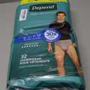 Depend Fresh Protection Adult Diapers, Incontinence Underwear for Men, Disposable, Maximum, Small/Medium, Grey, 32 Count