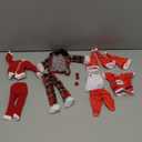 Miunana 12 Inch Boy Doll Christmas Costume and Accessories 17 PCS Male Doll Red Clothes and Hats Merry Christmas Dollhouse Decorate