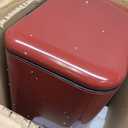 Kitchen Bathroom 8 Gallon Trash Can - Stainless Steel Garbage Cans with Foot Pedal, Recycling Bin with Lid for Office Bathroom Decor (Red, 30Liter / 8Gallon)