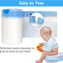 Disposable Potty Liners Travel Leak-Proof Bags for Kids Children and Toddlers, Drawstring Training Toilet Seat Liner Bags Absorb Odors & Water Strongly(60 Count)