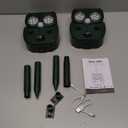 [2025 Upgrade] Solar Animal Repellent Outdoor for Deer Squirrel Mole Rabbit Cat Skunk Bird Raccoon Dog, Waterproof Ultrasonic Pest Repeller with Motion Detector and LED for Yard Lawns Garden 2 Pack