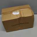 BUYMAX Plant Pots Indoor 6 inch Ceramic Flower Pot with Drainage Hole and Ceramic Tray - Gardening Home Desktop Office Windowsill Decoration Gift, Set of 2(White)