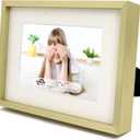 OUZUGIE 5x7 Picture Frame,Display Poster 4x6 With Mat or 5x7 Without Mat,Gold Aluminum Poster Frames with Premium Acrylic,Photo Frames with Strong Corner Design for Gallery Wall and Tabletop