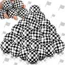 Soulchen 24 Pcs Race Cars Party Favors 1.97'' Stress Balls Black and White Checkered Sensory Fidget Toys Gifts for Kids Squeeze Anxiety Fidget Sensory Balls Birthday Party Favors Supplies