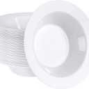 SETUP [12 oz. - 50 Piece White Plastic Bowls, Disposable Plastic Soup Bowls - Premium Heavy-Duty Dessert Bowls for Wedding, Party and All Occasions