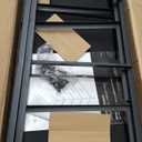 DUMOS Dresser for Bedroom, Storage Organizer with 9 Drawers, Chest of Drawers with Fabric Bins, Sturdy Metal Frame, Wood Tabletop for Guest Room, Closet, Entryway, Black