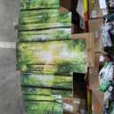 5 Piece Forest Wall Art - Nature Wall Decor Canvas Artwork Forest Painting, Morning Sunrise Green Trees Landscape Nature Decor for Bedroom Living Room Home Decorations