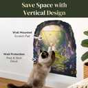 Wall Art Cat Scratcher - Decorative Wall Mounted Cat Scratcher with Removable Decal - Wall Scratch Pad for Cats with Sisal Cat Scratcher - Large Protective Wall Scratchers for Indoor Cats