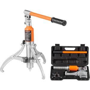 VEVOR Hydraulic Gear Puller, 5 Ton Max Capacity Wheel Bearing Pulling Separator, 2 or 3 Jaws Puller, Vertically and Horizontally, 8" Jaw Hydraulic Puller with Case for Pulling Hubs