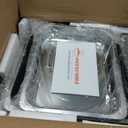 Chafing Dishes for Buffet 4 Pack with 7 Pans, 9.5QT [Clear Glass Lid] Stainless Steel Buffet Servers and Warmers, Rectangular [Sturdy & Rolled Edge] Food Warmers for Parties, Weddings, Catering, Gold