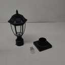 Solar Post Lamp Lights, Dusk to Dawn Post Light with Pier Mount Base, Outdoor Waterproof Solar Motion Sensor Lights for Garden Yard Landscape Pole Pillar (Warm White)