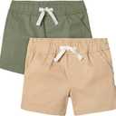Gerber Unisex-Baby Gerber Baby Toddler Unisex Stretch Chino Shorts, 18M