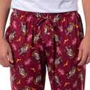 Harry Potter Hogwarts House Crest PJs Men's All Over Print Pajama Pants - Gryffindor Slytherin Hufflepuff Ravenclaw (Red, L)