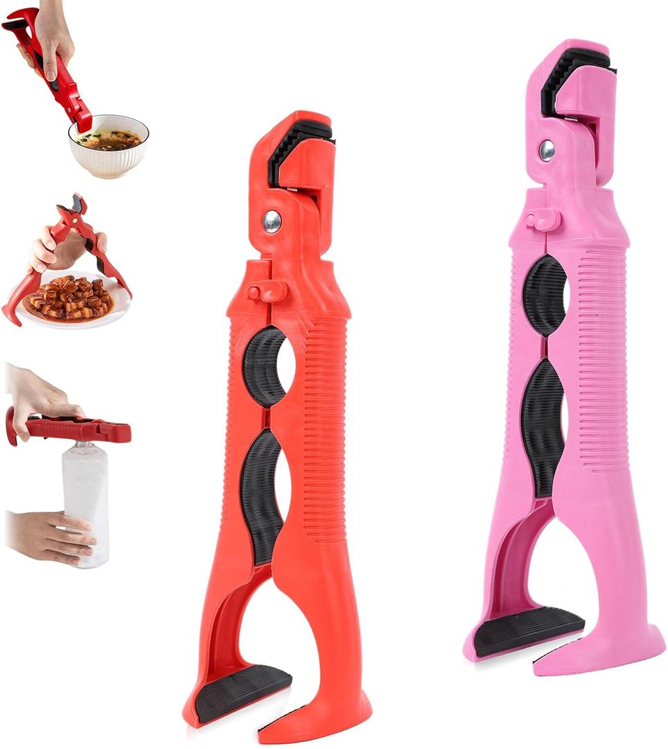 3-in-1 Hot Plate Gripper, Anti-Scalding Hot Bowl Dish Plate Gripper Clips Tongs,Silicone anti-heat and anti-slip dish tongs for the kitchen, Non-Slip Dish Clamp for Microwave Cooking Oven(2pcs