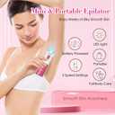 Epilator for Women, Smooth Glide Epilators Hair Removal Device, 2-Speed Gentle Lady Epilator for Face, Arms, Legs and Fine Facial Hairs