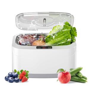 KUNPHY Fruit and Vegetable Washing Machine, Fruit Cleaner 2.5L 40kHz, 3 Timers Ultrasonic Vegetable Cleaner for Family Cleaning