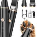 oneisall 2 Speed Cat Clippers with Double Blades, Rechargeable Cordless Small Cat Paw Trimmer, Low Noise for Trimming Dog's Hair Around Paws, Eyes, Ears, Face, Rump (Black)
