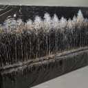 WINKAILIN Black and White Poster Prints Forest Decorative Pictures 29"x58" Canvas Wall Art for Bedroom Home Decorations for Living Room