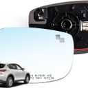 Passenger Side Mirror Glass w/Heated|Blind Spot Detection Compatible for Mazda CX-5 2017-2023 CX-9 2016-2023 Right Side Rear View RH Heating Mirror Glass with Backing Plate TK71-69-1G1