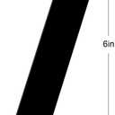 2 x 6" Aluminum House Numbers, Black Metal Address Door Numbers, Metal House Address Number for Outside, Modern Apartment Street Mailbox Number (7)