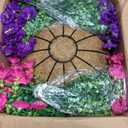 Elyum Artificial Hanging Flowers for Outdoors, Fake Flowers Artificial Petunias Hanging Baskets for Outdoors, UV Resistant Fake Hanging Plants Flowers for Outside Garden Patio Porch Decor