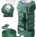 DEWENWILS Outdoor Mechanical Power Stake Timer, Waterproof, 6 Grounded Outlets(3 180Rotatable), 6ft Cord, Yard Stake Outdoor Timer for Lights, Yard, Garden, 1625W/13A, UL Listed