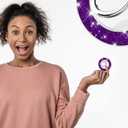 5 x Magnetic Phone Ring Holder for magsafe, Glitter Magnetic Grip Compatible with iPhone 17 16 15 14 13 12 Pro max,Pro,Plus,Mini,Pixel 10 Series Mag Safe Accessories Kickstand,Deep Purple
