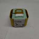 BLUE GINKGO Small Stackable Organizer Caddy  Korean-Made Portable Tote for Bathroom, Office, Crafts, or School Supplies (Square, Yellow)