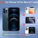 SUPFINE Magnetic for iPhone 12 Pro Max case, [Compatible with MagSafe][Clear Hard Back with Soft TPU Bumper][12FT Military Grade Drop Protection] Shockproof Phone Case,Clear Purple