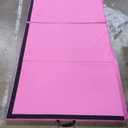 Fitvids Folding Exercise Gymnastics Mat for Tumbling, 10'x4'x2" Gym Workoutt Mat with Carry Handles, Pink