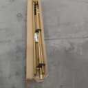Warm Gold Double Rod Curtain Rods 72-144" (6-12ft), Decorative Double Drapery Rod with Cap Finials, 1 Inch Front and 5/8 Inch Back Heavy Duty Double Window Rods, Warm Gold Dual Curtain Rod