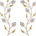 sxnzequnze Bling Metal Leaves Decoration Home Decoration Modern Minimalist Style Wall Hanging Art Living Room Bedroom Bathroom Wall Decoration Set of 2 Gold Leaves Yellow (Gold Leaves Yellow)