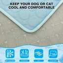 Dog Cooling Mat, Q-Max>0.4 Pet Dog Self Cool Pad, Ice Silk Washable Summer Cooled Mat for Dogs Cats, Kennels, Crates and Beds