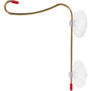 Hemoton Copper Window Hook with Suction Cup for Hanging Hummingbird Feeders and Bird Feeder Bracket for Window Mount 7.87X6.10X2.48 Inch