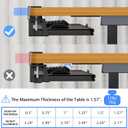 suptek Keyboard Tray Under Desk Pull Out with Adjustable 45 C Clamp for L Shaped Desk, Computer Keyboard & Mouse Tray, 25.6 (30 Including Clamps) x 11.8 inch, Black, DSF1R
