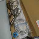 UCLIMAA High Pressure Shower Head with Handheld Shower, 26" Adjustable Height Drill-Free Slide Bar, 3-Way Diverter for Easy Reach, Dual Shower Head Combo Set with 5ft Hose - Brushed Nickel