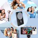 Back Camera Monitor iPhone | Touch Screen Control, Wireless Magnetic Vlog Selfie Monitor Screen for iPhone, Touchscreen Selfie Monitor with Speaker | Zoom Adjustment | Manual Focus for TikTok YouTube