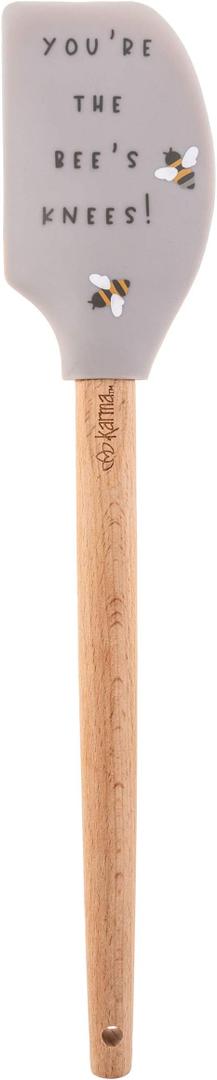 Silicone Spatula with Wood Handle Heat Resistant, Baking, cooking and Mixing Spatulas, Modern Farmhouse Kitchen Décor, Gift for Chef, Cooks, Housewarming Gift, Bee Pack Of 2