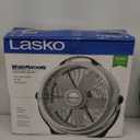 Lasko Wind Machine Fan, Air Circulator Fan with 3 Speeds, 20" Model 3300, Gray