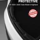 BASENOR 2026 2025 2024 Tesla Model 3 Highland Rear Bumper Guard Protector TPE Trunk Bumper Sill Cover [Proprietary Design] Model 3 Highland Interior Accessories