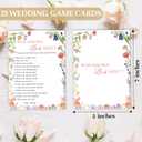 4 x Bridal Shower Games, Wildflowers Wedding Games Card, Bridal Shower Bachelorette Engagement Party Ideas Supplies Decorations, Hilarious Who Knows The Bride Best Game Cards for Guest, 25 Pack -10