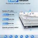 Waterdrop Whole House Water Filter System, with Carbon Filter and Sediment Filter, 5-Stage Filtration, Highly Reduce Lead, Chlorine, Odor and Taste, 2-Stage 5 Micron WD-WHF21-PG, 1" Inlet/Outlet