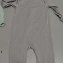 Aablexema Baby Footless Pajamas Zipper with Mitten, Rayon from Bamboo, Infant Long Sleeve Romper Pjs 6-12 Months