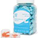 LYSIAN Slim Fit Foam Ear Plugs for Sleeping Women, Kids Small-100 Pairs, 35dB SNR Noise Reduction Earplugs Disposable for Sleep, Snoring, Work, Shooting Loud Noise, Lake Blue