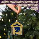 48 Set Mini Nativity Scene Religious Christmas Cards Bulk with Envelopes and Hanging Rope Unique Shaped Xmas Tree Ornament Greeting Cards Decoration for Christmas Holiday Party Supplies